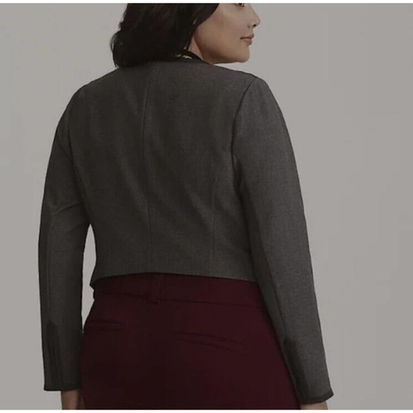 Torrid‎ Charcoal Gray Fitted Military Blazer Jacket Size Women's Plus 4X - Picture 3 of 13